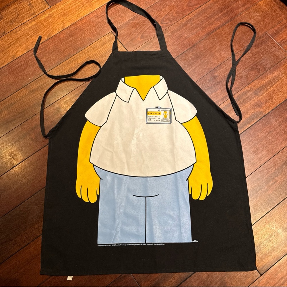 NWOT Homer Simpson Apron Smock Funny Cartoon Dinner Cooking The Simpsons
